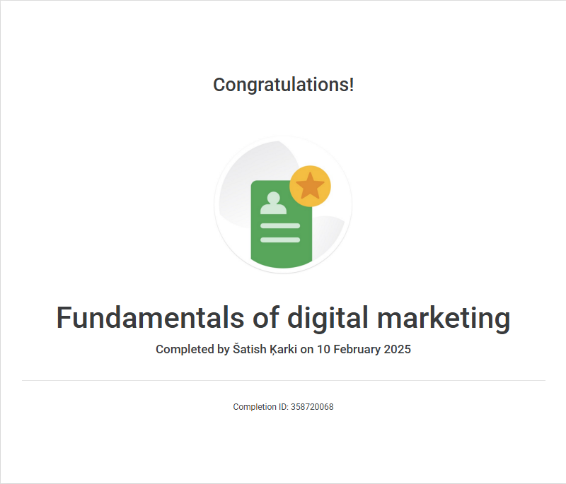 Fundamentals of Digital Marketing