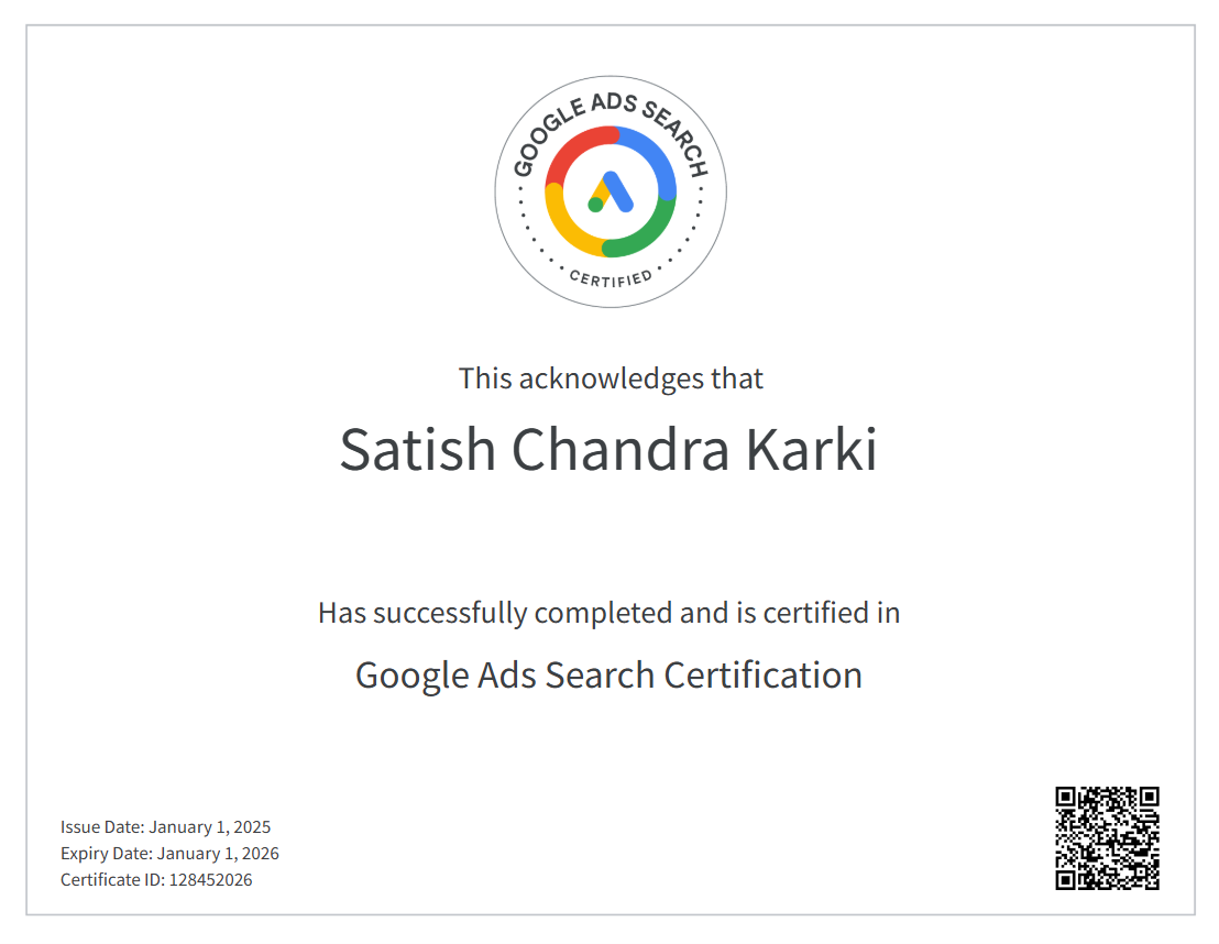 Google Ads Search Certification