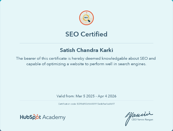SEO Certified